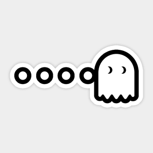 Pacman Ghost White Sticker